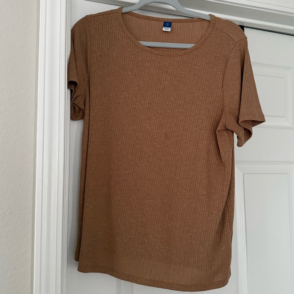 Old Navy Tan Ribbed Knit Top